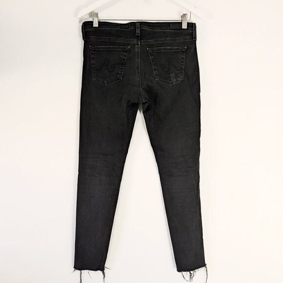 AG Adriano Goldschmied The Legging Ankle Washed Black Destroyed Jeans - Picture 3 of 9